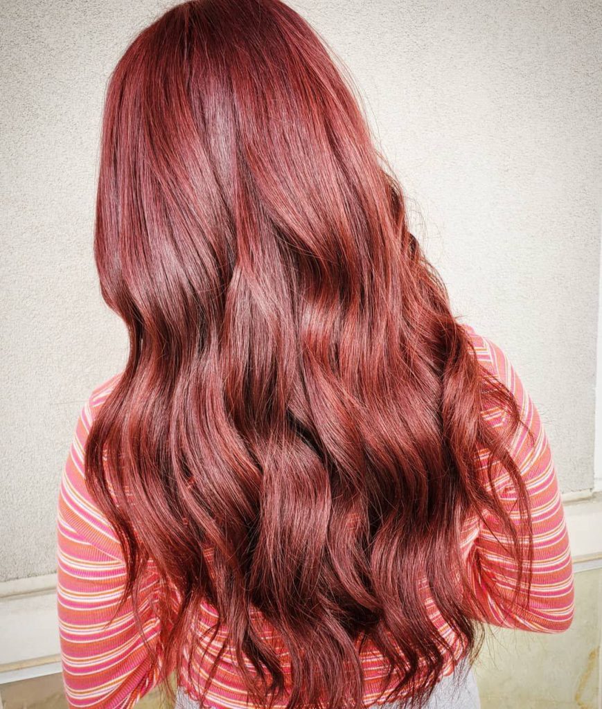 Cherry cola red spring into style top spring hair trends